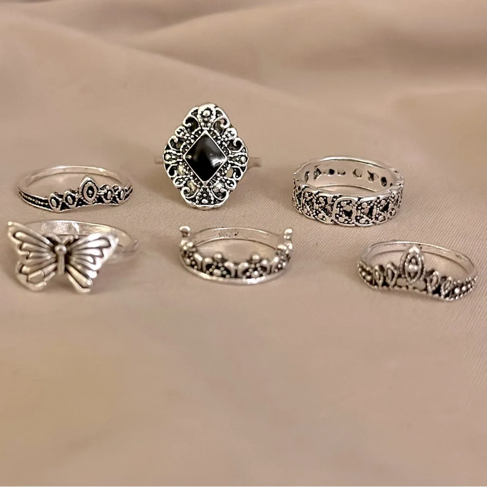 Silver ring set - Picture 1 of 2